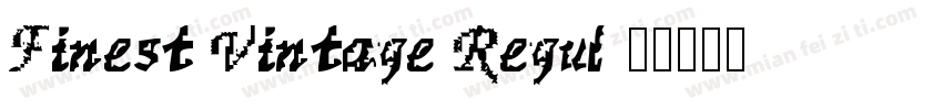 Finest Vintage Regul字体转换